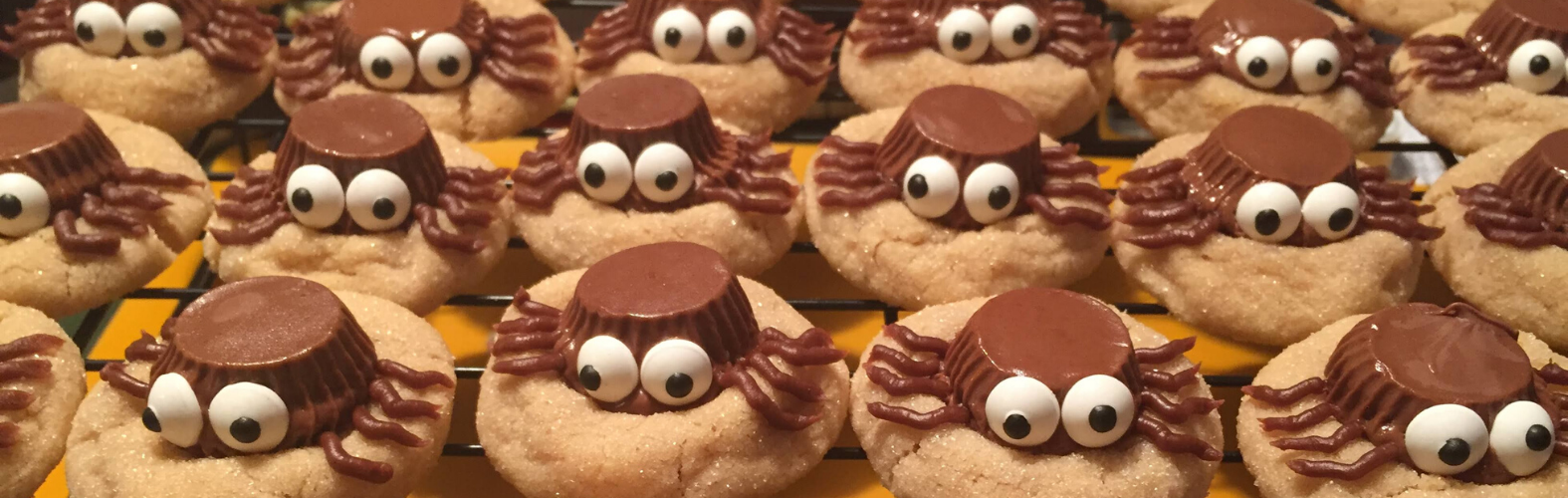 Peanut Butter Cookies with Reese's Spiders